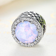 Carica l&#39;immagine nel visualizzatore di Gallery, NINGAN Ciondolo radioso con Motivo a Cuori, in Argento Opalescent Pink - Ilgrandebazar