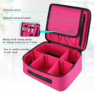 DIMJ Porta Trucchi da Viaggio, Borsa Trucco Professionale Beauty Case Rosa