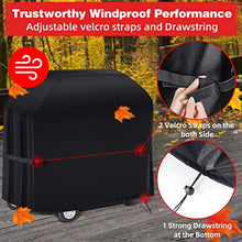 Carica l'immagine nel visualizzatore di Gallery, SPGOOD Copertura Barbecue Da Esterno, Resistente Alle Intemperie, 420D, in Tessuto Oxford, Impermeabile, Antipolvere, Copertura per Barbecue, Copertura Universale [147 x 61 x 122 cm)