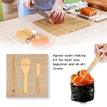 Carica l&#39;immagine nel visualizzatore di Gallery, Kit per fare sushi in bambù, 9 pezzi, tappetino arrotolare il sushi,...