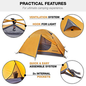 KeenFlex Tenda da Campeggio per 2 Persone Doppio Strato Ultra Leggera