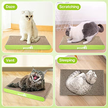 Carica l&#39;immagine nel visualizzatore di Gallery, Pecute Tiragraffi per Gatti Cartone (2 Pack),Graffiatoio per Gatti, Gatto graffiatoio di ricambio, Gattino Tiragraffi Gatto Piccolo Medio Lettino per Gatti con Erba Gatta Inclusa