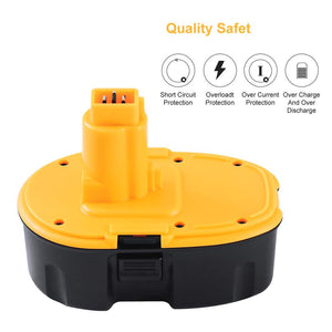 FUNMALL DC9096 18V 3.8Ah Ni-MH Batteria di Ricambio per Dewalt DE9098 - Ilgrandebazar