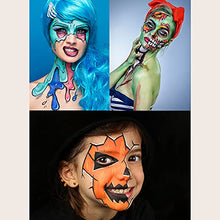 Carica l'immagine nel visualizzatore di Gallery, Trucco Acqua Premium con Spugna per Feste per Bambini Feste a Tema Carnevale di Halloween Zombie vampiri Clown Bianca