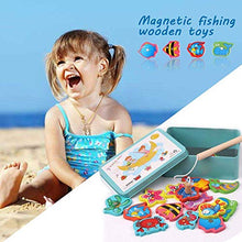 Carica l&#39;immagine nel visualizzatore di Gallery, LHKJ Magnetico Gioco di Pesca,Gioco Pesca in Legno per bambini,15 Pesci... - Ilgrandebazar