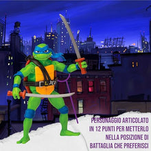 Carica l'immagine nel visualizzatore di Gallery, GIOCHI PREZIOSI - TARTARUGHE NINJA 2023 CAOS MUTANTE–LEONARDO IN VERSIONE ACTION FIGURE ARTICOLATA–DIMENSIONE 12CM–DETTAGLIATA E CON REALATIVA ARMA DA COMBATTIMENTO–PER BAMBINI A PARTIRE DAI 4 ANNI