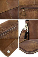 Carica l'immagine nel visualizzatore di Gallery, BAIGIO Borsello Uomo Vera Pelle Vintage Borsa a Tracolla Marrone Marrone-1