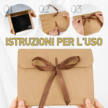 Carica l'immagine nel visualizzatore di Gallery, BETESSIN Borsa Amicizia Mini Pochette Buste Kraft Scritta Ricorda sempre Tu sei più coraggiosa Regalo Amica Compleanno Laurea Natale Pensione Donna Borsa Trucchi Costumi