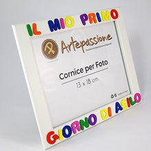 Carica l&#39;immagine nel visualizzatore di Gallery, Cornici per foto in legno con la scritta Il Mio Primo Giorno Di Asilo, da... - Ilgrandebazar