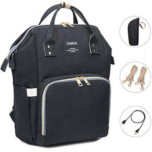 Zaino Mamma neonato Fasciatoio, Multifunzione Bambino Borsa Nappy Nero2 - Ilgrandebazar