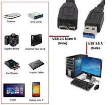 Carica l&#39;immagine nel visualizzatore di Gallery, KUYiA Cavo USB maschio 3.0 a micro usb Maschio 0,3 mt Fino a 5 1 Feet
