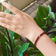 Carica l&#39;immagine nel visualizzatore di Gallery, J.Endéar Bracciale Donna Granato, Rosso Pietra Naturale A-rose Gold - Ilgrandebazar