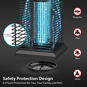 PALONE Lampada Antizanzare Elettrica, 20W 4500V UV Lampada Repellente Zanzare, Impermeabile IPX4 Trappola Zanzare Elettrico Per Campeggio, Giardino, Interni ed Esterni, Silenzioso e Sicuro