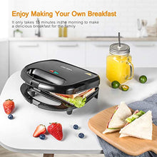 Carica l&#39;immagine nel visualizzatore di Gallery, Tostiera Sandwich Maker, Piastra Per Toast 2 Posti, Sandwichmaker