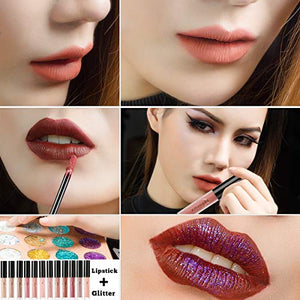 Valuemakers Rossetti liquidi mat,liquid lipstick, set 12 Pcs matt lip gloss - Ilgrandebazar