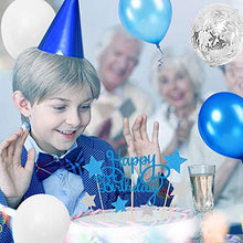 Carica l'immagine nel visualizzatore di Gallery, Palloncini Compleanno Ragazzo, TOLOYE Decorazioni Compleanno, Happy Birthday Banner, Blu Palloncini con Coriandoli con Lettere,Tovaglia per Ragazzo, Baby Shower,Compleanno, Decorazioni per Feste