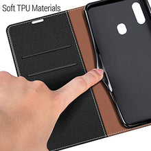 Carica l&#39;immagine nel visualizzatore di Gallery, COODIO Custodia per Samsung Galaxy A20e, in Pelle Nero - Ilgrandebazar