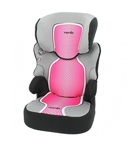 Mycarsit - Rialzo con schienale, gruppo 2/3 (da 15 a 36 kg), rosa Rose - Ilgrandebazar