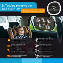 Carica l&#39;immagine nel visualizzatore di Gallery, 2 Tendine parasole auto bambini 48x31cm - Statiche adesive senza con unicorno