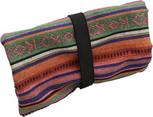 Carica l'immagine nel visualizzatore di Gallery, Russo Handmade: Astuccio Portatabacco e Accessori Artigianale in Tessuto. Uomo/Donna con Doppia Cerniera per Tabacco e Filtri, 4 Scomparti (Mélange rosso)