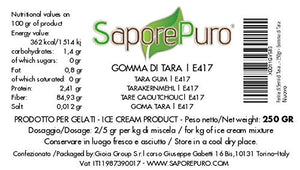 FARINA DI SEMI TARA - Ideale per Gelati e Sorbetti - Pura 100% - 250gr -...