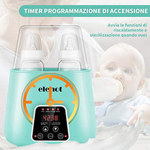 Carica l&#39;immagine nel visualizzatore di Gallery, Scaldabiberon Sterilizzatore 6 in 1 Elettrico Scaldapappe Doppio WK-2301