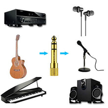 Carica l&#39;immagine nel visualizzatore di Gallery, TriLink Adattatore per Cuffie [Rame Placcato Oro] da Jack 6.35mm maschio a...