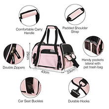 Carica l'immagine nel visualizzatore di Gallery, Trasportino Cane Gatto Pet Carrier S-(Upgraded): 43Lx23Wx29H cm, rosa chiaro
