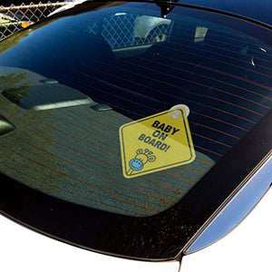 Wildauto Bimbo a Bordo Baby on Board Sign con Ventosa,Adesivi per... - Ilgrandebazar