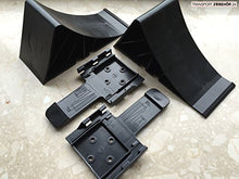 Carica l&#39;immagine nel visualizzatore di Gallery, Set completo: cunei per ruote incl. supporto, 2 bis 1600 Kg Flachhalter, nero - Ilgrandebazar