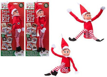 Carica l'immagine nel visualizzatore di Gallery, Elves Behavin Badly Elfo posabile pieghevole da 12 "con testa in vinile - Accessorio di Natale (Red Elf Boy)