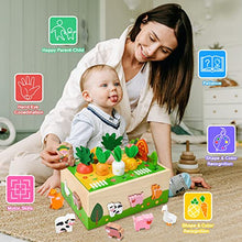 Carica l'immagine nel visualizzatore di Gallery, Bloranda Giochi Montessori Bambini 1-3 anni, Verdure Animali Legno, Educativi, Regali di Pasqua Compleanno