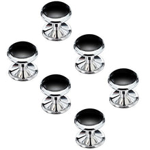 Carica l&#39;immagine nel visualizzatore di Gallery, HAWSON Classic Nero Uomo Francese Tuxedo Shirt Borchie e Silver Tone/Black - Ilgrandebazar