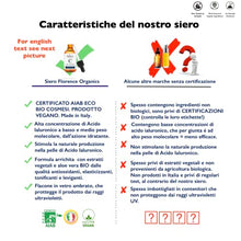 Carica l&#39;immagine nel visualizzatore di Gallery, 60ml. Bio Siero Vitamina C/E ed Acido Ialuronico Puro al 100%. Biologico, Vegano, Antirughe, Antimacchie, Antietá e Illuminante. Siero Viso Collo e Contorno Occhi. Anche per Dermaroller. Made in Italy