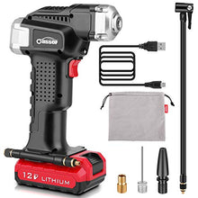 Carica l'immagine nel visualizzatore di Gallery, oasser Compressore Portatile per Auto Mini Pompa Aria Gonfiatore Cordless...