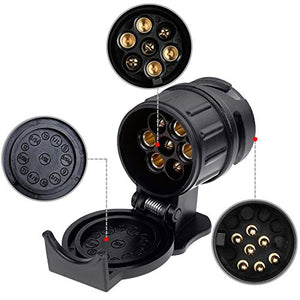 13 pin a 7 adattatore rimorchio,camion caravan gancio traino spina...