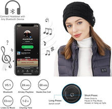 Carica l'immagine nel visualizzatore di Gallery, Loowoko Cappello Bluetooth Uomo Donna,Idee Regalo Natale Invernali,Berretto Bluetooth 5.1 Musica Cappello con Cuffie Stereo e Microfono Viva Voce,Cappello Invernale per Gli Sport all'Aria