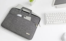Carica l'immagine nel visualizzatore di Gallery, Borsa a Tracolla per Notebook, Borsa Porta Laptop Super Sottile e Impermeabile, Fino a 15-15,6-16 Pollici, Grigio