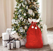 Carica l&#39;immagine nel visualizzatore di Gallery, Jonami Sacco Babbo Natale per Regali di Babbo Natale, Sacco Natalizio per Doni,Tradizionale in Rosso e Bianco (70 x 110 cm)