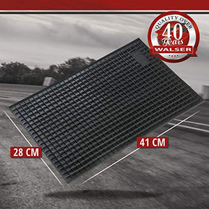 Walser - Tappetino Auto Rettangolare, in Gomma,41x28 cm Colore: Nero 41x28 - Ilgrandebazar