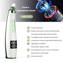 Carica l'immagine nel visualizzatore di Gallery, Aspiratore Punti Neri Professionale Rimozione di Comedone Viso Pulitore dei Pori Vacuum Ricaricabile USB Display a Schermo 5 Testine per Estrattore Comedone Brufoli Grasso 7 Aghi per l'Acne