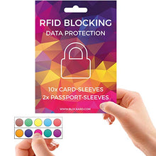 Carica l'immagine nel visualizzatore di Gallery, RFID Blocking NFC Custodia protettiva (12 pezzi) per carta di credito, carta...