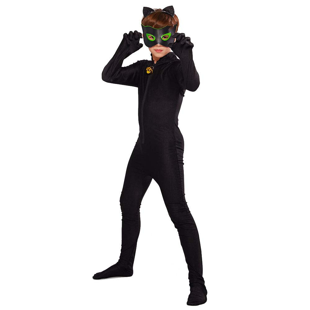 URAQT Costume Cat Noir, Ladybug Noir Classic per Bambini