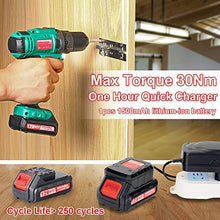 Carica l&#39;immagine nel visualizzatore di Gallery, Trapano Avvitatore Batteria 12V, HYCHIKA a 30N .m Mas,... - Ilgrandebazar