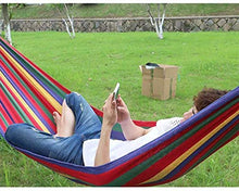 Carica l&#39;immagine nel visualizzatore di Gallery, Amaca Sospesa in Tessuto da Giardino Campeggio Escursioni Attività Rosso