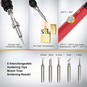 Saldatore a Stagno Professionale Kit-30in 1 di Saldatura con 30 IN 1