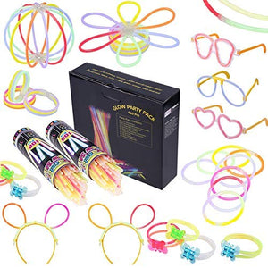 Josechan Glow Sticks, 200 PCS 8'' Bagliore colorato bastoni Bulk e 200 Pcs - Ilgrandebazar