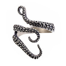 Carica l&#39;immagine nel visualizzatore di Gallery, BODYA Punk Gotico in Acciaio Inox Octopus Tentacle Ring Squid Kraken... - Ilgrandebazar