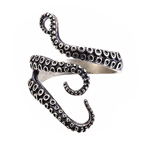 BODYA Punk Gotico in Acciaio Inox Octopus Tentacle Ring Squid Kraken... - Ilgrandebazar