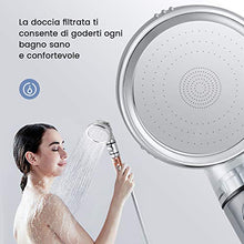 Carica l&#39;immagine nel visualizzatore di Gallery, Rovtop Soffione Doccia Anticalcare Alta Pressione - Universale 3 Mode...